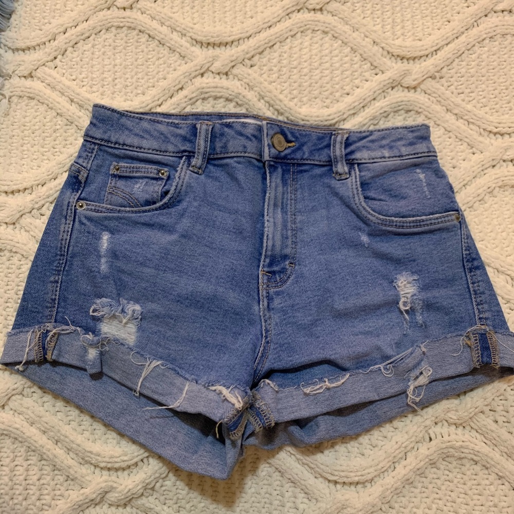 Zara high rise jean shorts